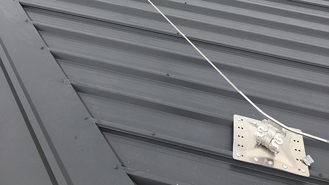 Kernohan fall protection on metal roof